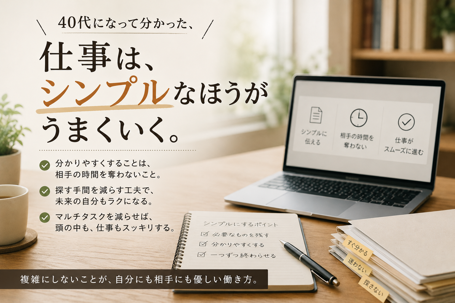 仕事はシンプルなほうがうまくいく