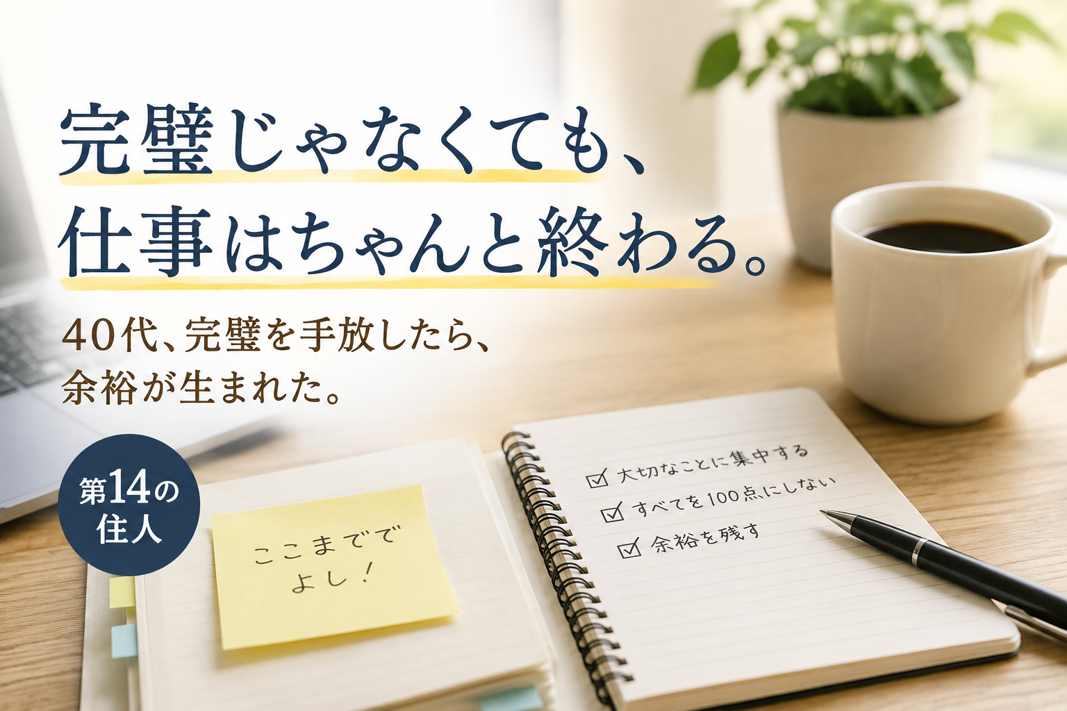 完璧じゃなくても仕事は終わる