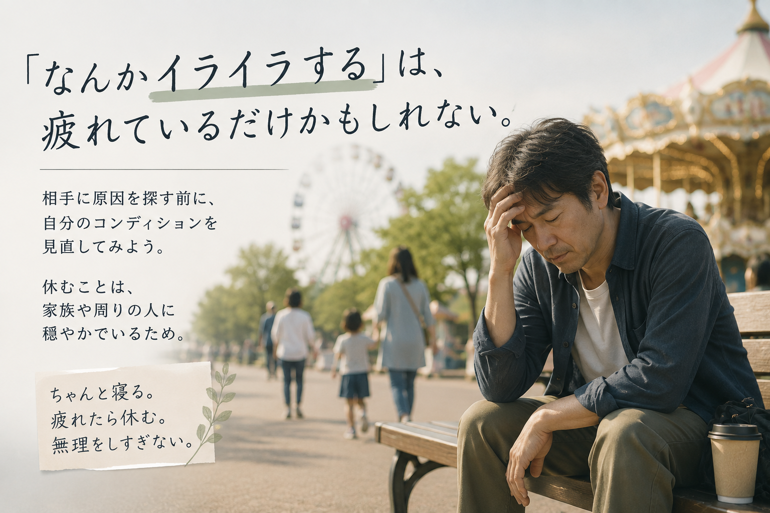 「なんかイライラする」は、疲れているだけかもしれない。