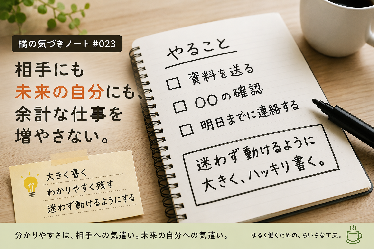 分かりやすさは、相手への気遣いだった。